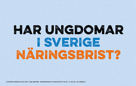 Text på en färgplatta. Har ungdomar i Sverige näringsbrist